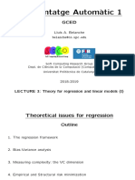 Theory For Regression and Linear Models (I)