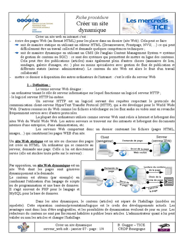 Créer un site intranet dynamique | PDF | Internet et Web | Internet