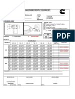 Cylinder Liner Inspection Report: X Unserviceable