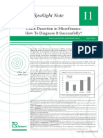 Spotlight Note: Client Desertion in Microfi Nance: How To Diagnose It Successfully?