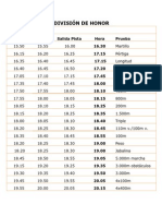 Cto Clubs Division de Honor 2011 Masculino Horario