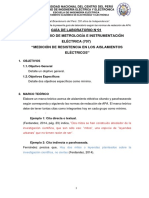 Guia 01 Medición de Resistencia en Los Aislamientos Eléctricos