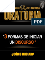 3 Formas de Iniciar y Estructura Del Discurso