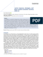 Philippine Private Sector Response Strategies and State Business Relations Toward Economic Recovery and Growth Post Covid 19