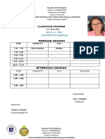 Mayha National HS Student Schedule