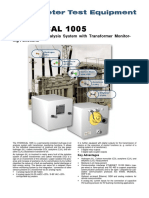 Hydrocal 1005: Multi-Gas-in-Oil Analysis System With Transformer Monitor-Ing Functions