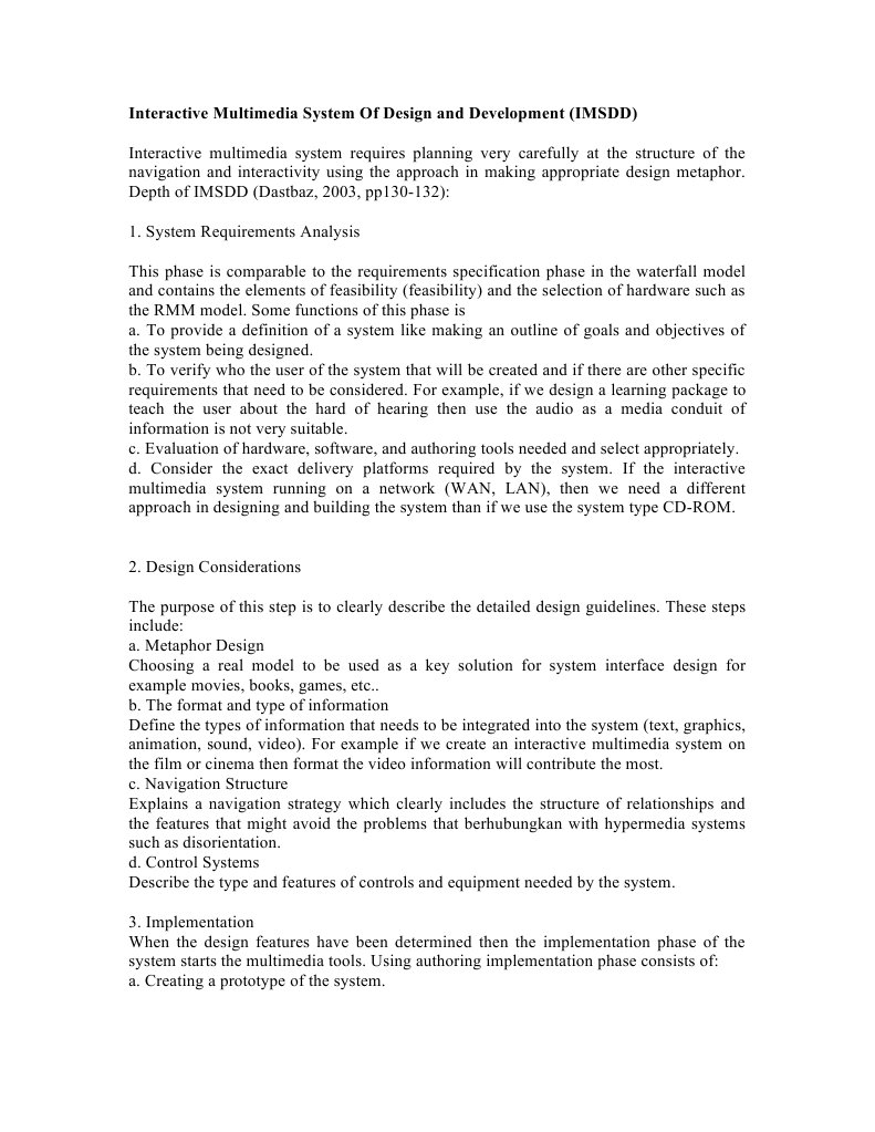 IMSDD: Design and Development Guide | PDF | System | Multimedia