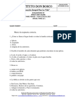 Examenes de Religión 3°