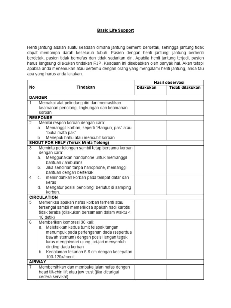 Panduan Tindakan RJP untuk Henti Jantung | PDF