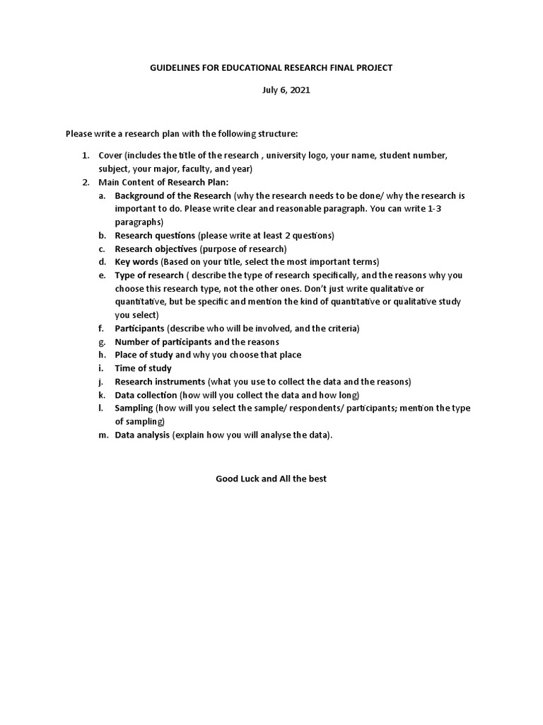 ER Final Project Guideline 6 July 2021 | PDF