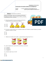 Prueba de Multiplicaciones 3°