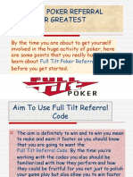 Full Tilt Poker Referral Codes For Greatest Winners