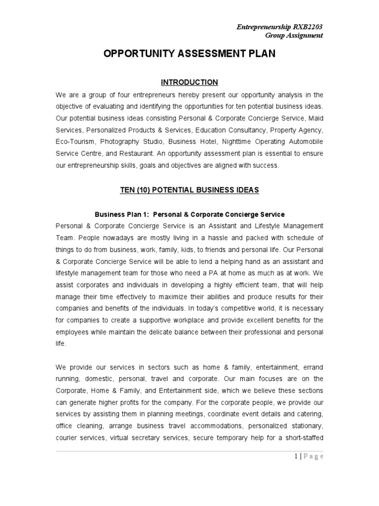 Market opportunity analysis template picture