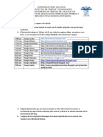 indicaciones trabajo en equipos