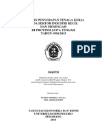 Analisis Penyerapan Tenaga Kerja Pada Sektor Industri Kecil Dan Menengah Di Provinsi Jawa Tengah Tahun 1994-2013
