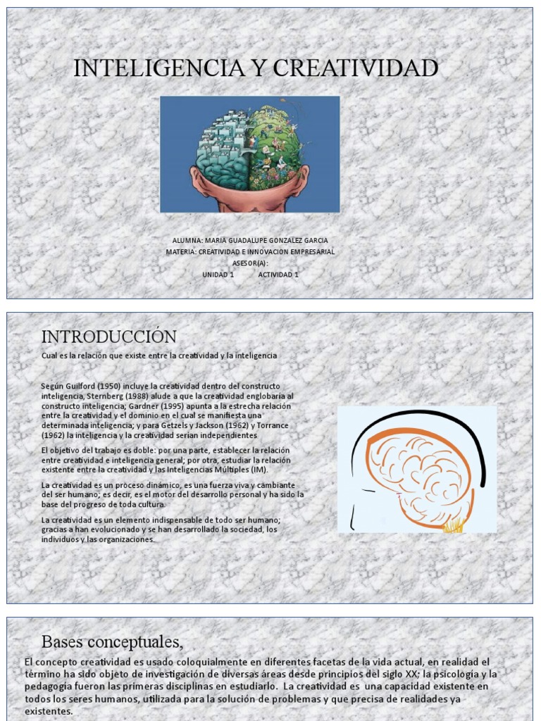 Gcie U1 A1 MGGG | PDF | Creatividad | Inteligencia