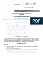 Appel A Candidature Secretaire de Direction 012022