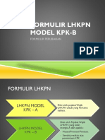 Petunjuk Pengisian LHKPN Model KPK B