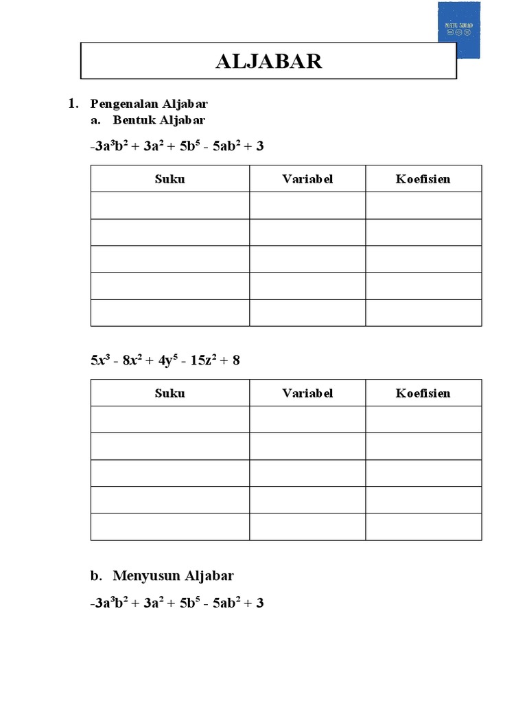 Aljabar | PDF