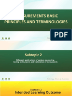 SUBTOPIC 2 - Different Applications of Various Measuring, Testing Instruments and Calibration of Instruments (2)