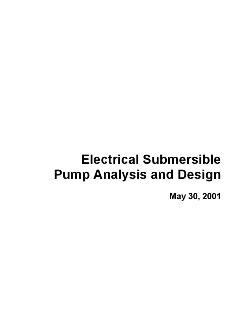 ESP Design and Performance Analysis | PDF | Pump | Gases