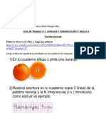 GUIA DE TRABAJO N°2 Lenguaje 3°A Naranja