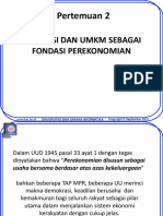 Koperasi Dan Umkm Sebagai Fondasi Perekonomian: Pertemuan 2