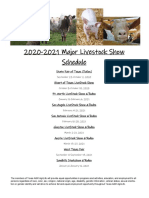 Major Livestock Show Schedule