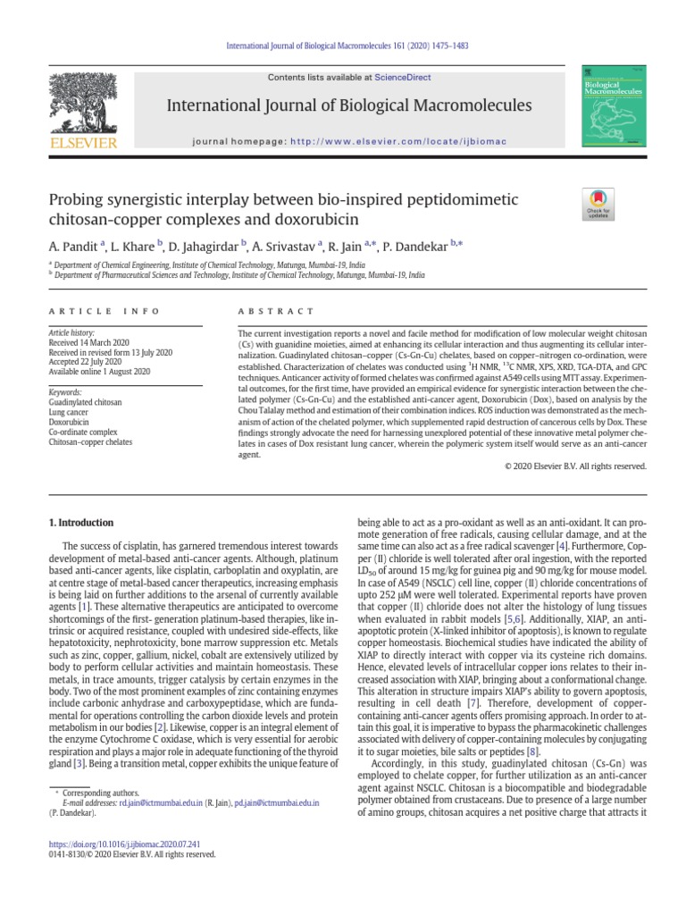 International Journal of Biological Macromolecules PDF Chemotherapy Reactive Oxygen Species