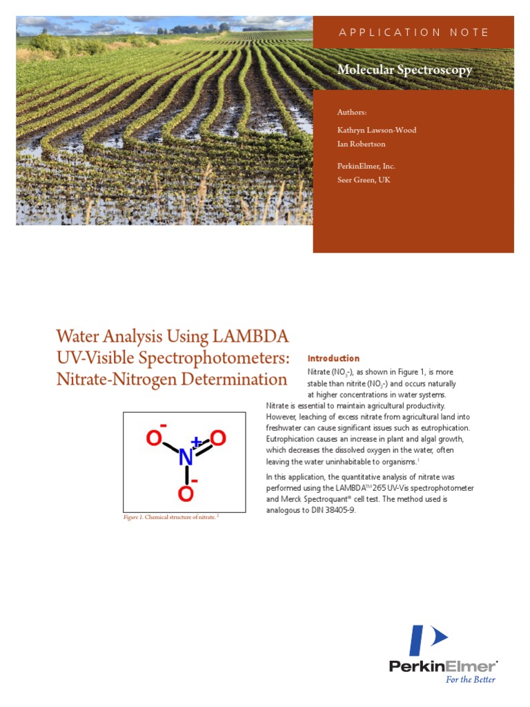 APP 012834 01 Water Analysis Using LAMBDA Nitrate-Nitrogen ...