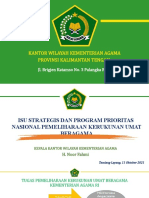 Paparan Kakanwil Isu Strategis Dan Program Prioritas Nasional Kerukunan Umat Beragama