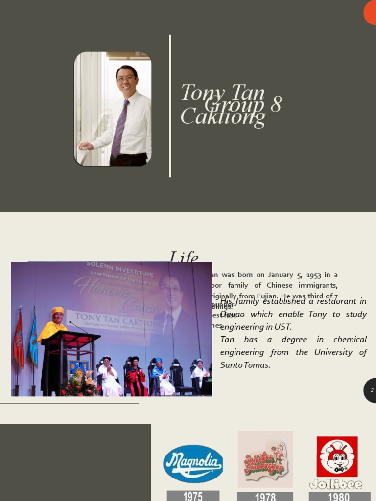 Tony Tan Caktiong | PDF | Food Industry | Food And Drink