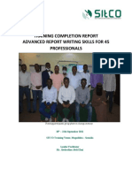 Advanced Report Writing Skills Training Report - Final Draft
