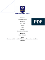 Resumen Capítulo 1 Del Libro - Gestión de Procesos - de Juan Bravo Carrasco - Gerencia de Procesos