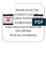 Memeriahkan Hut Ri Jalan Sehat Nagari Lubuk Pandan Sumbangan Toko Mas Dan Furniture Jati Jepara Puncak Kiambang