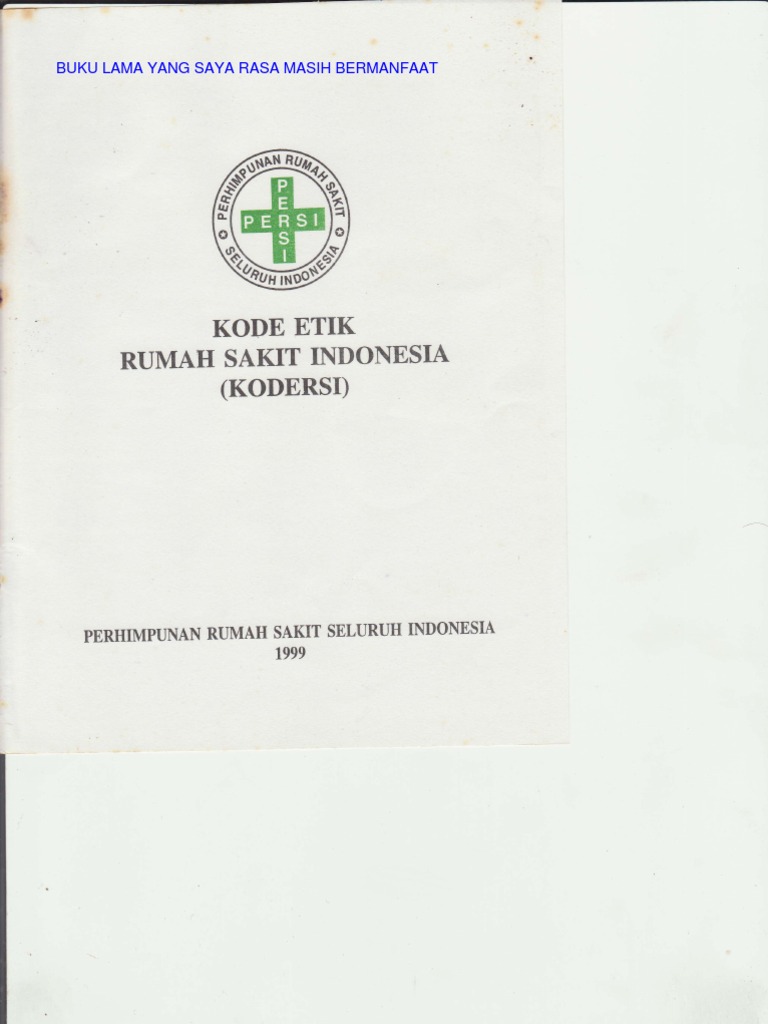 Kode Etik Rumah Sakit | PDF