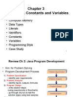 Data Types, Constants and Variables