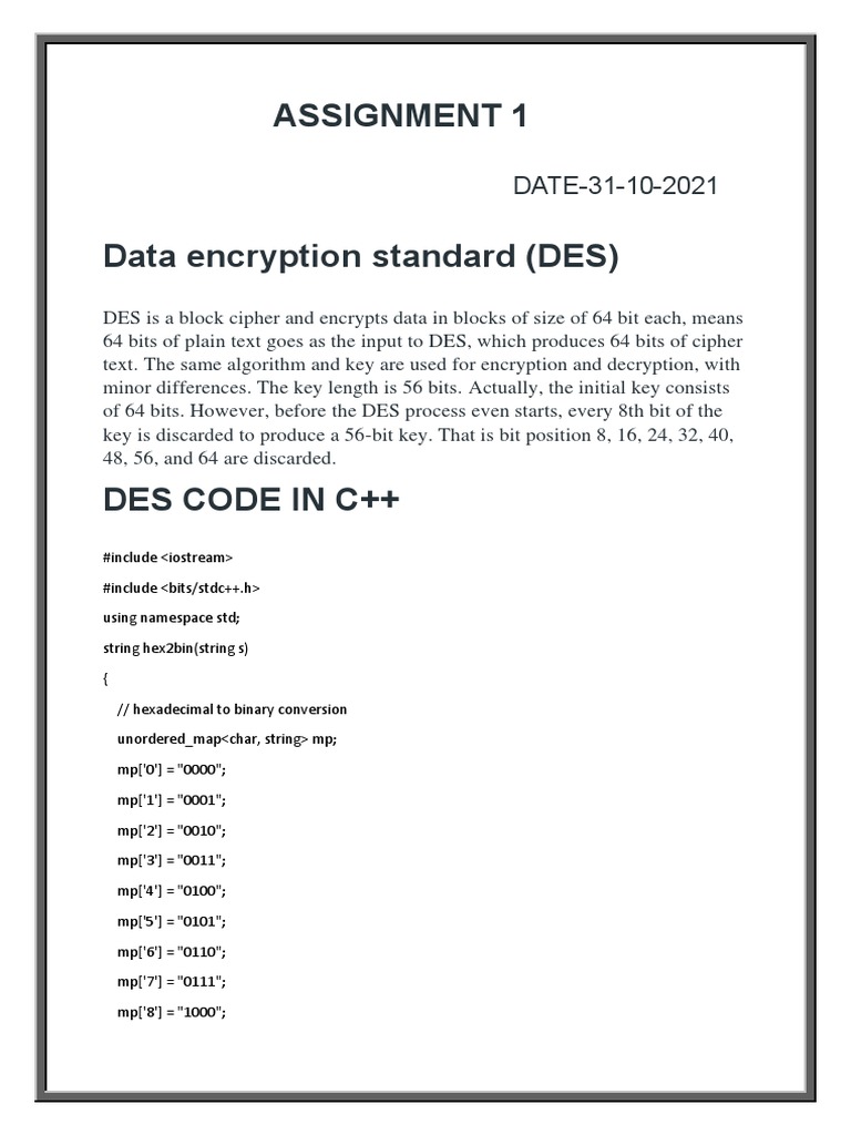 Exploring Data Encryption Standard (DES) Algorithm Implementation in ...