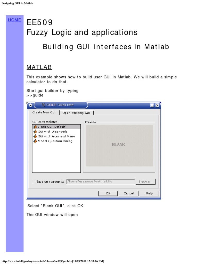 Fuzzy Logic and Applications: Building GUI Interfaces in Matlab | PDF ...