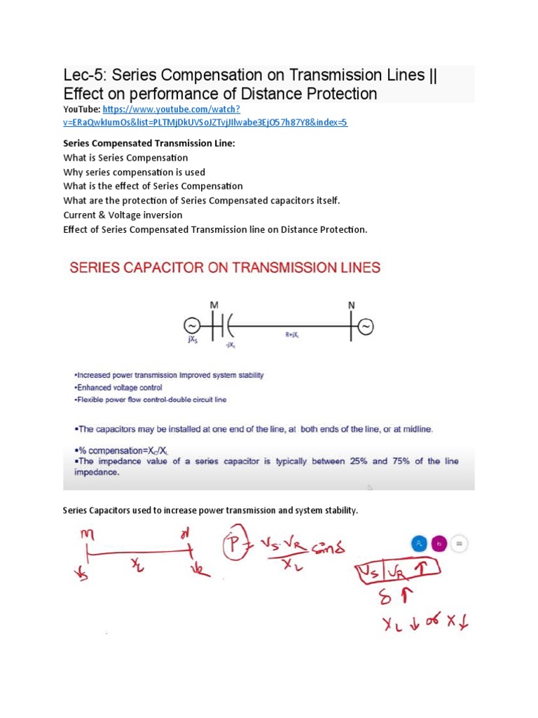 Series Compensation & Relay Issues | PDF | Electrical Impedance | Capacitor