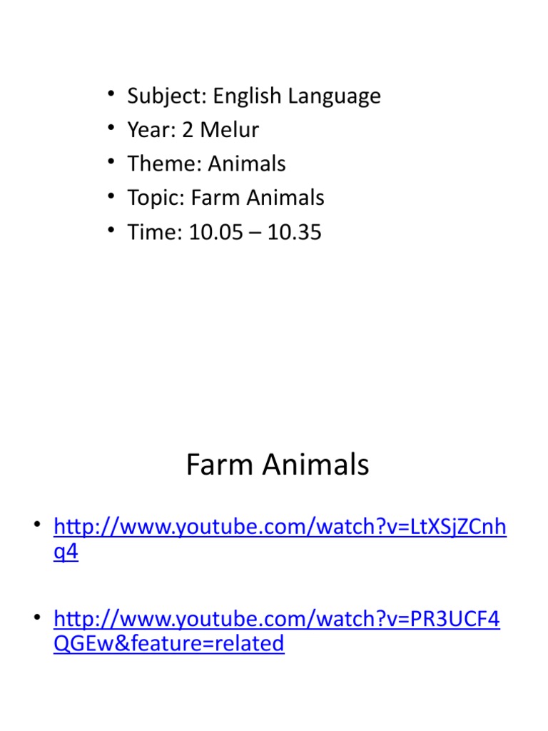 Farm Animals for Young Learners | PDF