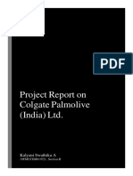 SAPM Project Report On Colgate Palmolive (India) Limited
