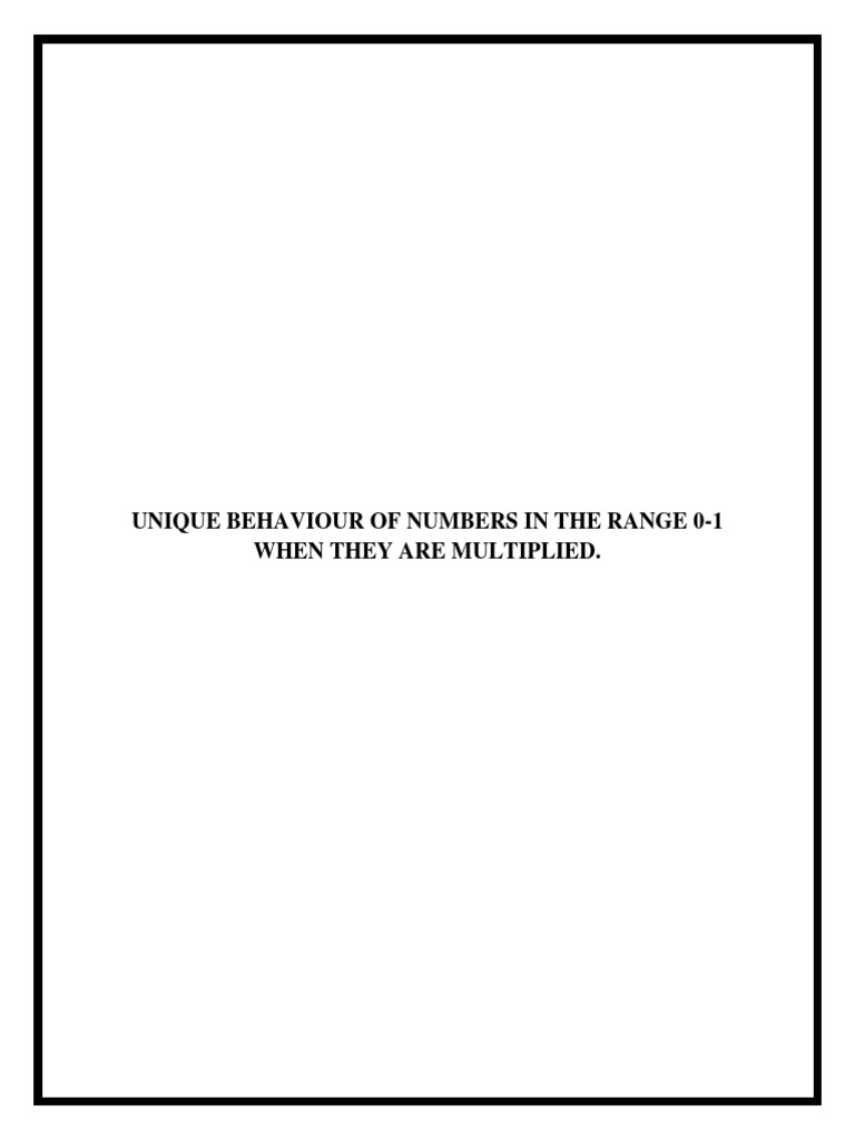 Number Research Paper 2 | PDF | Multiplication | Numbers