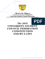 University Student Council Federation Constitution and By-Laws