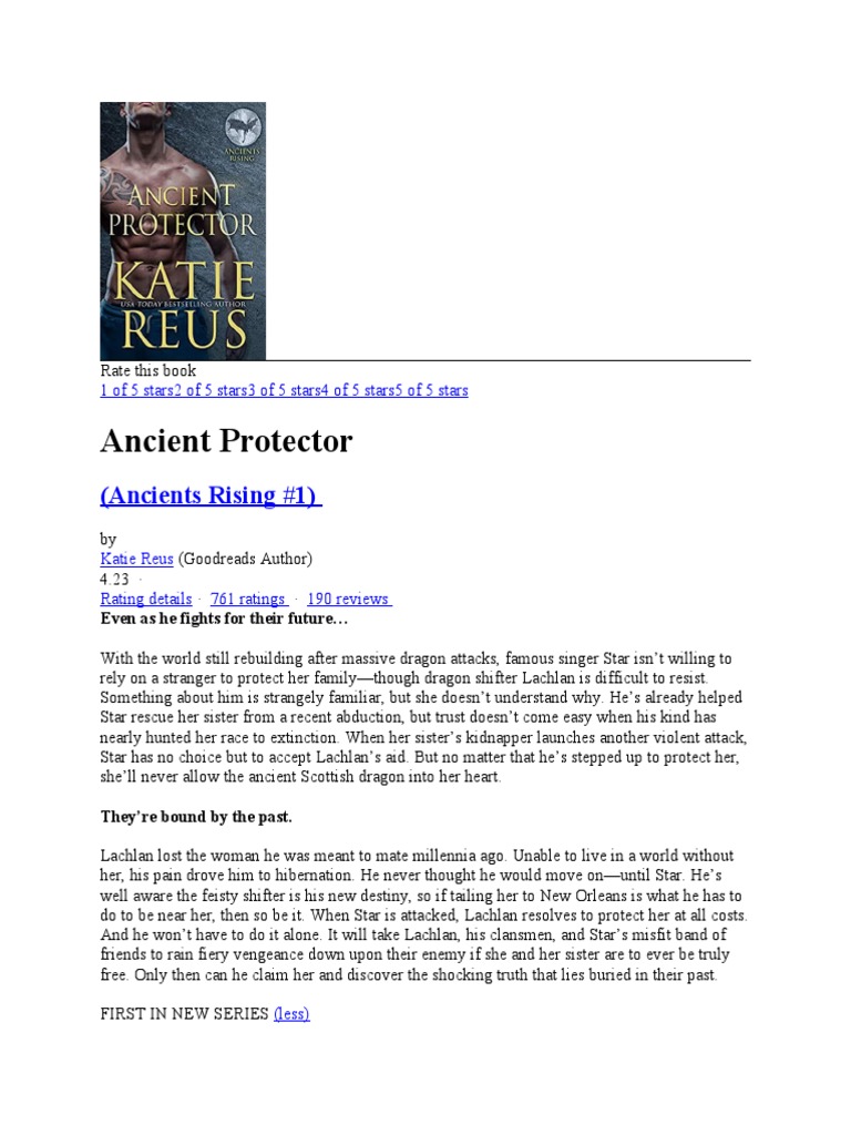 Ancient Protector: (Ancients Rising #1) | PDF | Mystery, Thriller ...