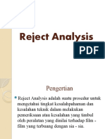 Reject Analysis