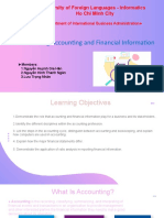Understanding Accounting and Financial Information: University of Foreign Languages - Informatics Ho Chi Minh City