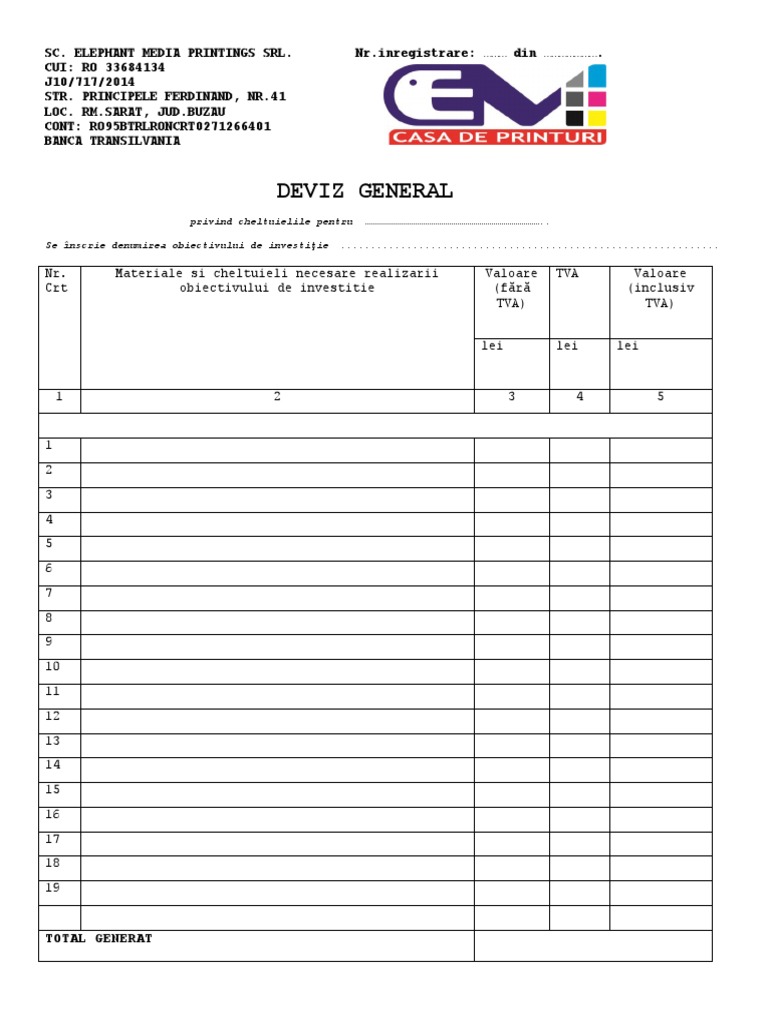 Model Deviz General | PDF