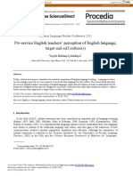 Pre-Service English Teachers' Perception of English Language, Target, and Self Cultures