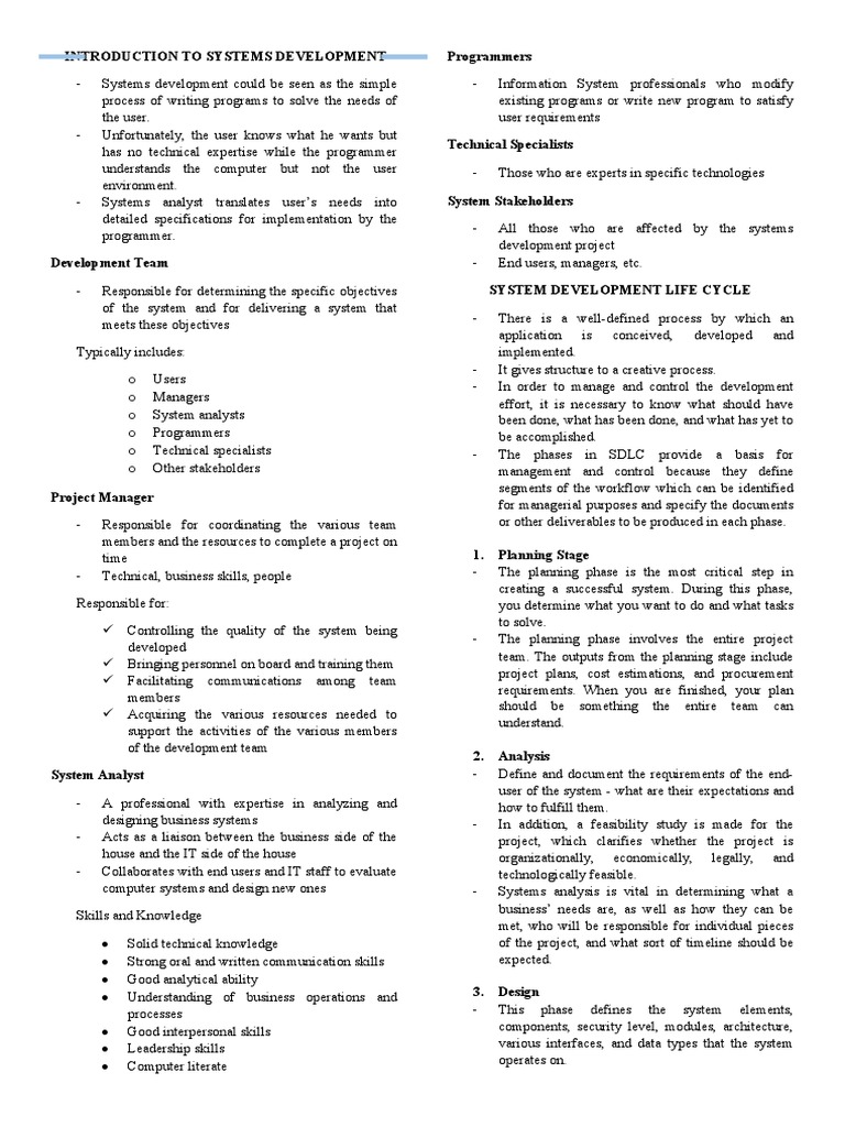 Introduction To Systems Development Programmers | PDF | Software ...